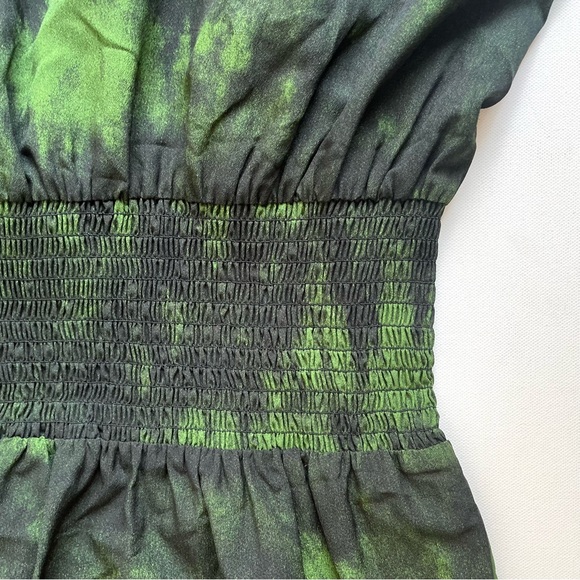 MAJE Ribeira Tie-dye Print Maxi Crepe Dress Imprime Green - Picture 5 of 7